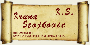 Kruna Stojković vizit kartica